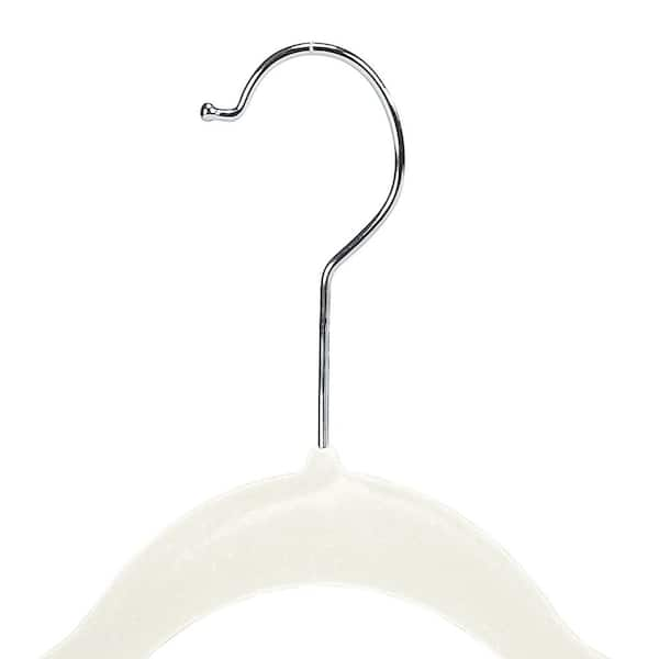 SIMPLIFY Ivory Velvet Hangers 25-Pack 23240-IVORY - The Home Depot