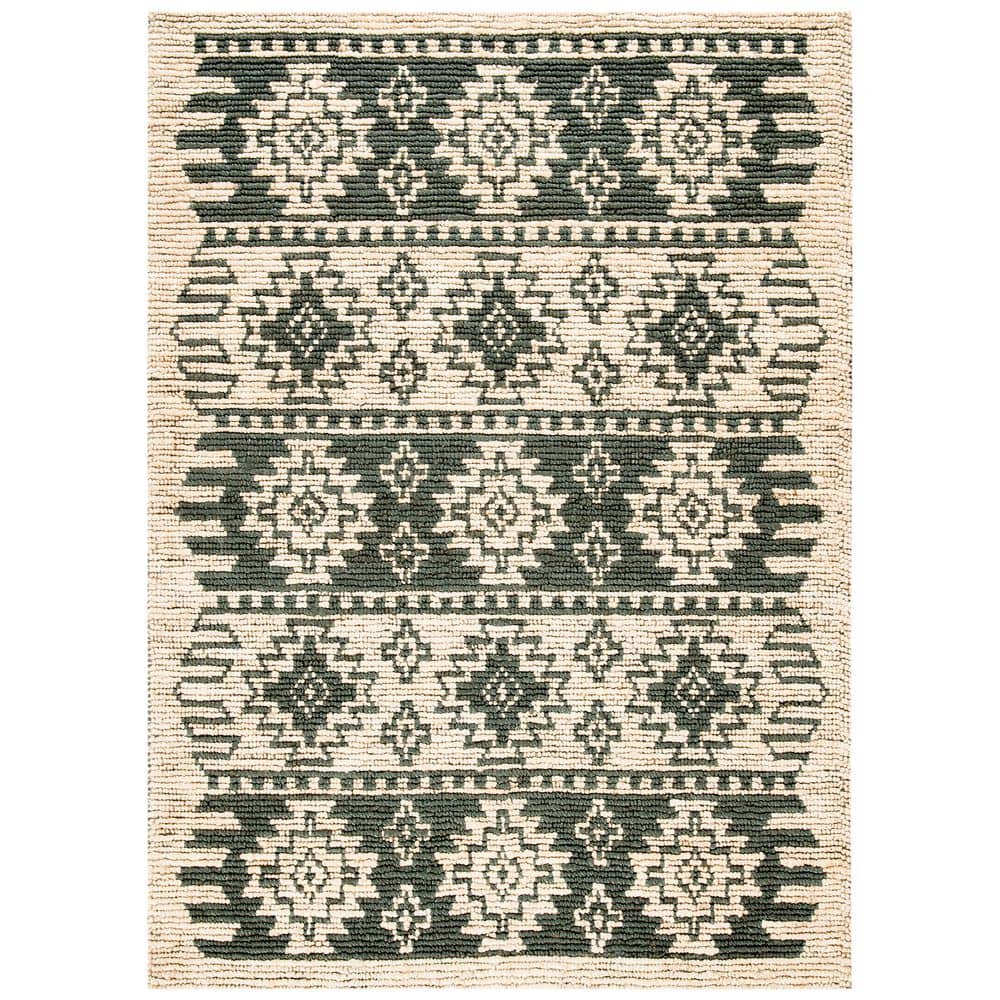 Bohemian 5 ft. x 8 ft. Gray/Beige Striped Aztec Diamond Area Rug price history on PriceWatchPro