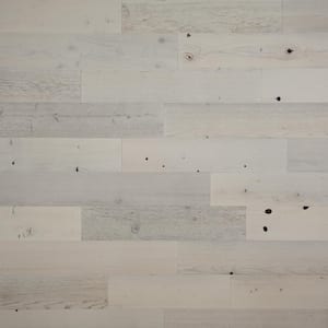 1/8 in. x 5 in. x 12-42 in. Peel and Stick White Wooden Decorative Wall Paneling (20 sq. ft./Box)