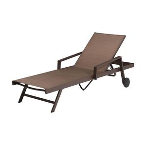 Pellebant 1-Piece Adjustable Aluminum Outdoor Chaise Lounge In Earth PB ...