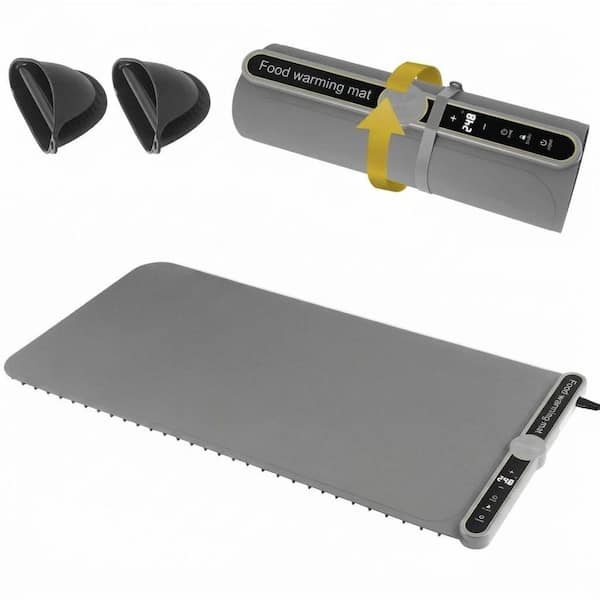 Extra Large Food Warming Mat for Countertop, 24 in. x 18 in., 104-248° F Range, Heat-Resistant