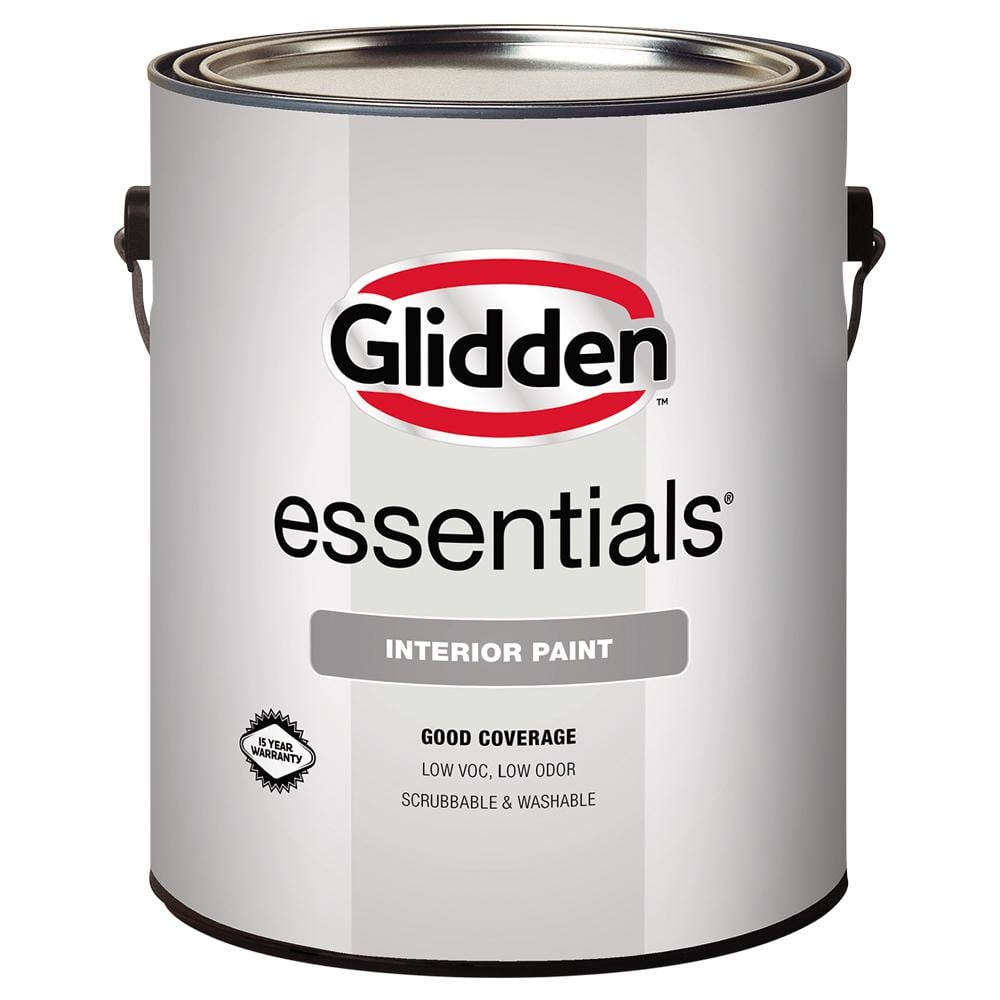 Glidden Essentials 1 gal. White Eggshell Interior Paint GLE200001