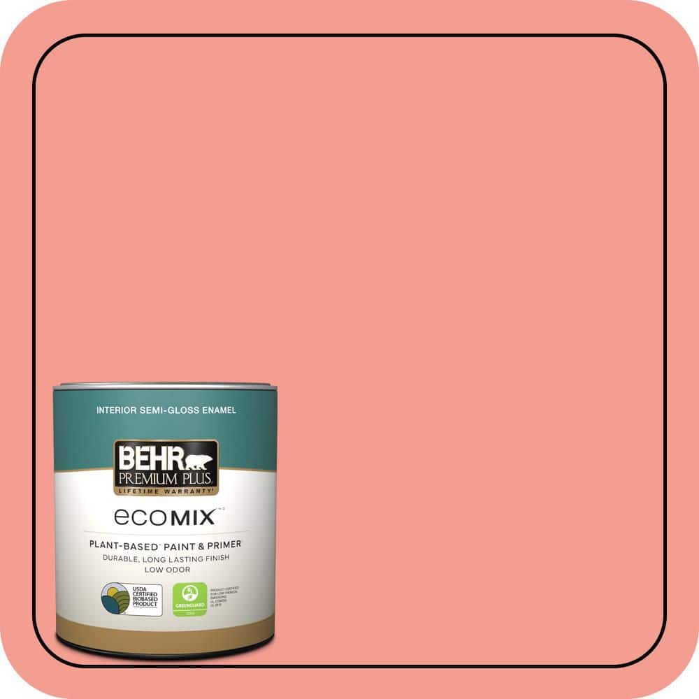 1 qt. #170B-4 Cool Melon Semi-Gloss Enamel EcoMix Plant-Based Interior Paint & Primer price history on PriceWatchPro