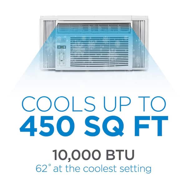 BLACK+DECKER 10,000 BTU 115V Window Air Conditioner Cools 450 Sq
