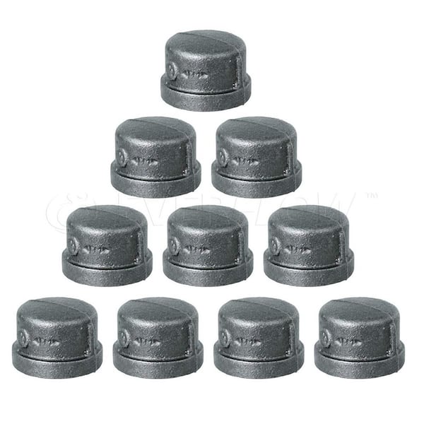 The Plumber's Choice 3/8 in. L Black Malleable Iron Pipe Cap