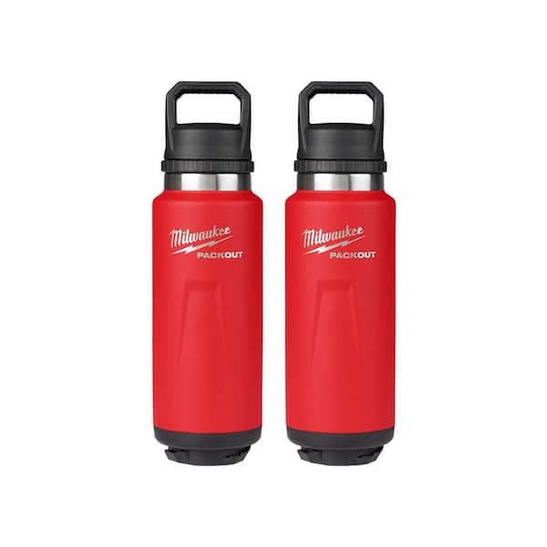 PACKOUT Red 36 oz. Insulated Bottle with Chug Lid (2-Pack)