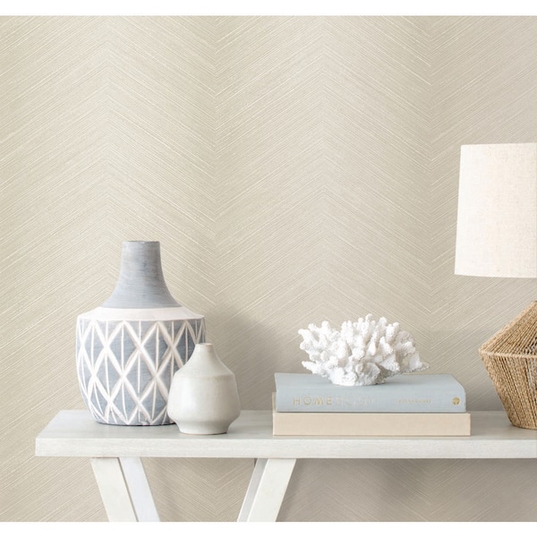 56 sq. ft. Sand Dunes Shibori Chevron Unpasted Paper Wallpaper Roll