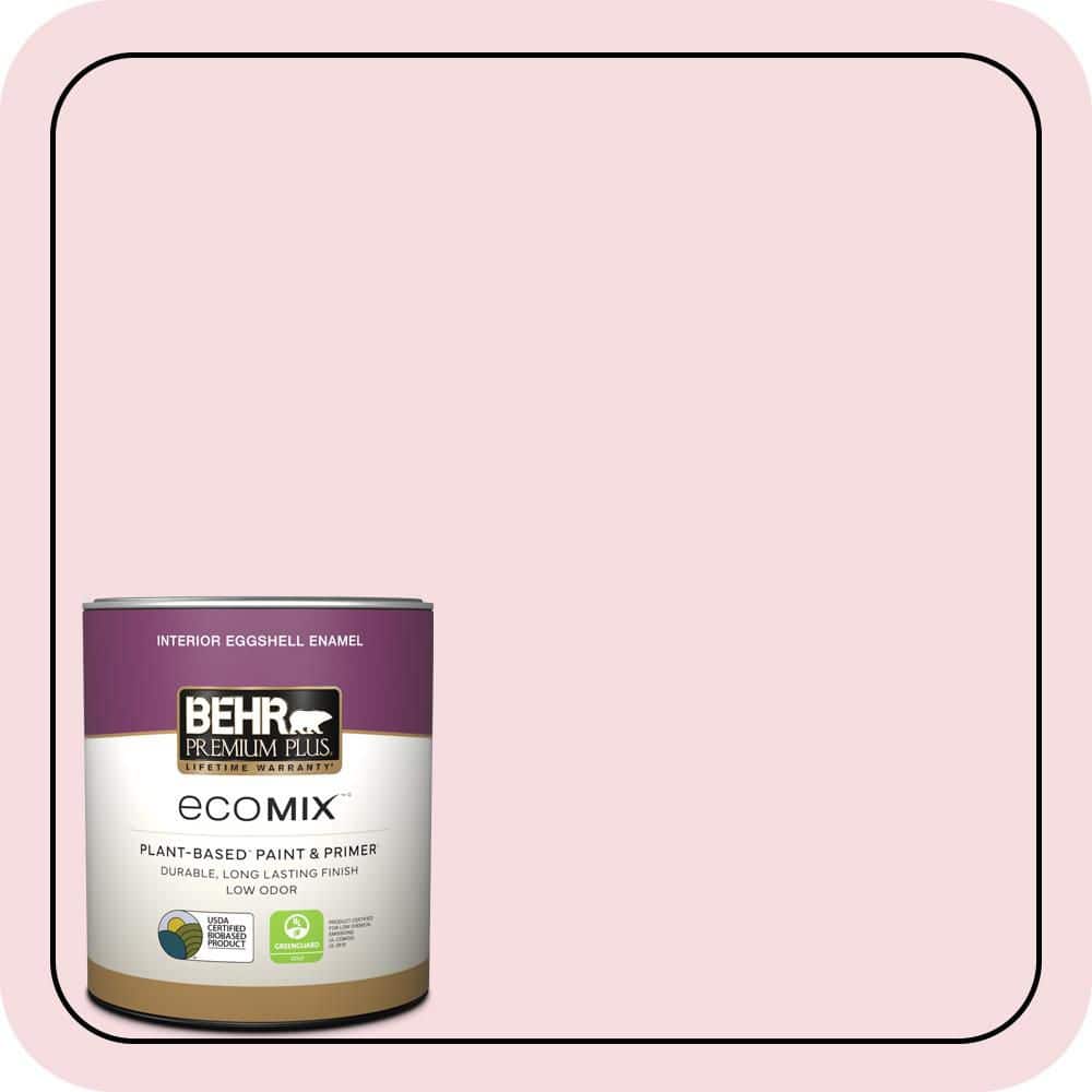 1 qt. #120A-2 Delicate Rose Eggshell Enamel EcoMix Plant-Based Interior Paint & Primer price history on PriceWatchPro