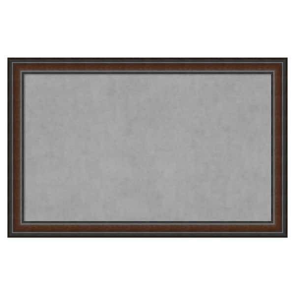 Amanti Art Cyprus Walnut 45 in. x 29 in. Framed Magnetic Board