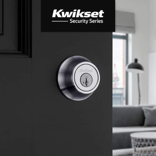 660 Satin Chrome Single Cylinder Deadbolt featuring SmartKey Security