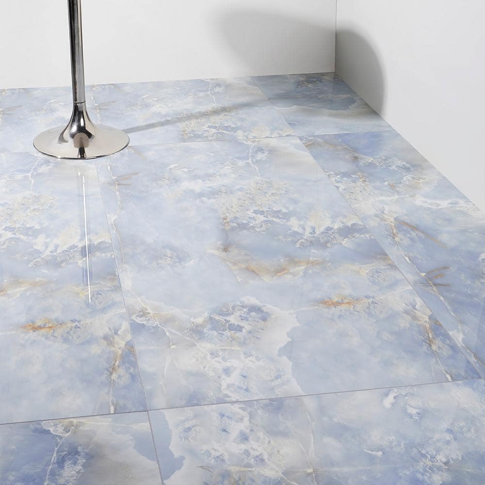 Selene Blue Onyx 24" x 48" Polished Porcelain Tile