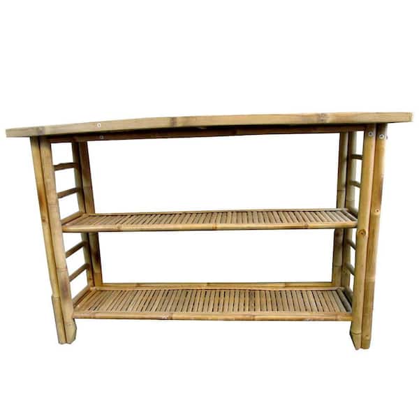 MGP 48 in. L x 15 in. W x 30 in. H Bamboo Natural Rectangular Wood ...