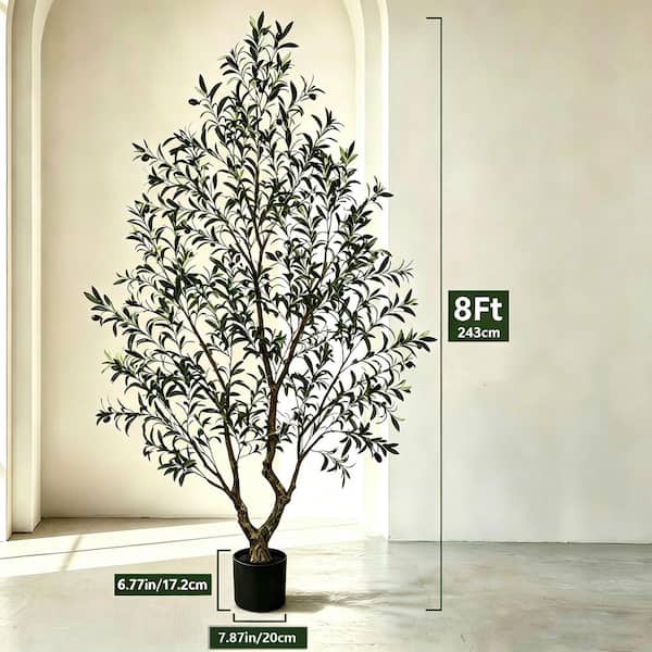 Vitalismo 8 ft. Large Artificial Olive Tree Full and Grand Design