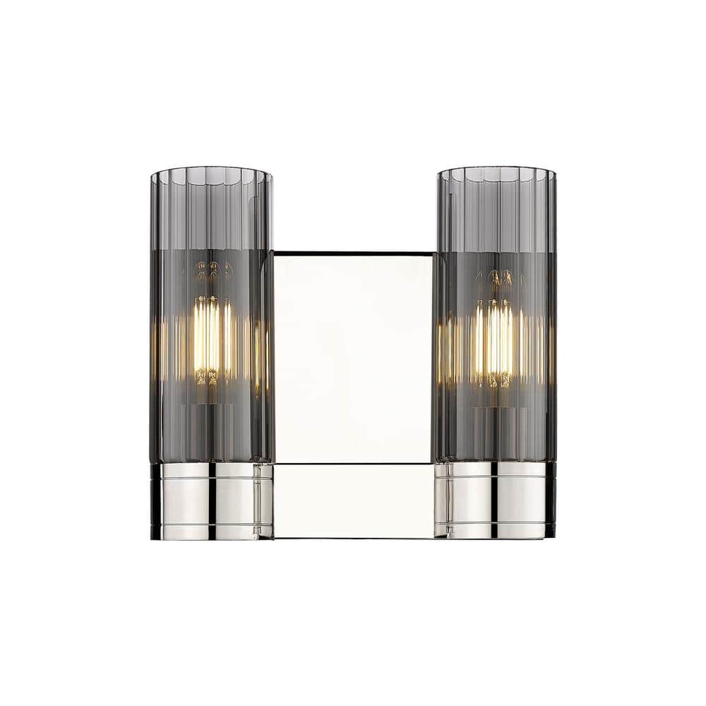 Empire 2-Light Polished Nickel Wall Sconce with Glass Shade price history on PriceWatchPro