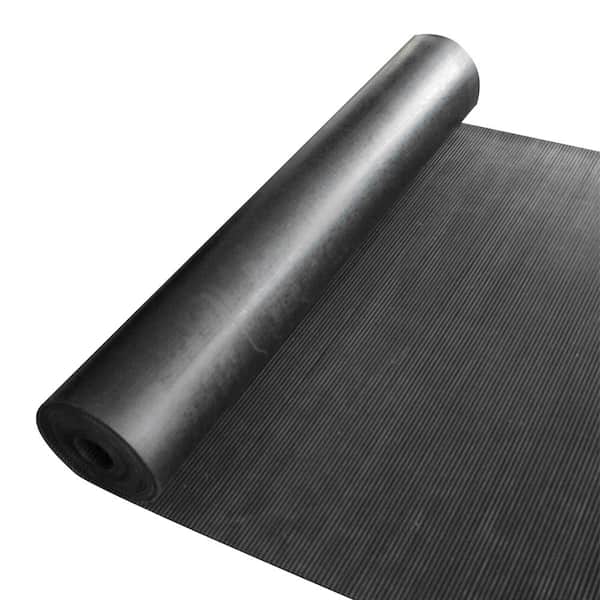 Rubber-Cal Corrugated Ramp Cleat 3 ft. x 10 ft. Black Rubber Flooring (30  sq. ft.) 03_167_W_RC_10 - The Home Depot