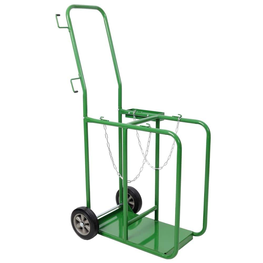 Avex Green 440 lb. Capacity Welding Cylinder Hand Truck Large Dual Oxygen Tank Dolly with 8 in. Solid Rubber Wheels price history on PriceWatchPro
