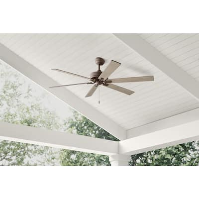 Hampton Bay Dalton 60 in. Indoor/Covered Outdoor DC Motor Flat Bronze Ceiling Fan AK664A-FB