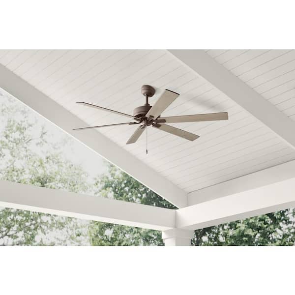 Hampton Bay Dalton 60 in. Indoor/Covered Outdoor DC Motor Flat Bronze Ceiling Fan