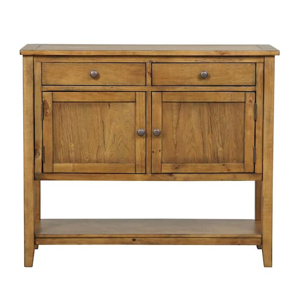 Z-joyee Modern Wood Storage Cabinets with 2 Doors and 1 Shelf, Brown