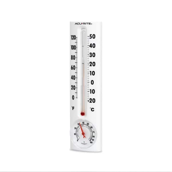 AcuRite Analog Wireless Outdoor White Thermometer in the