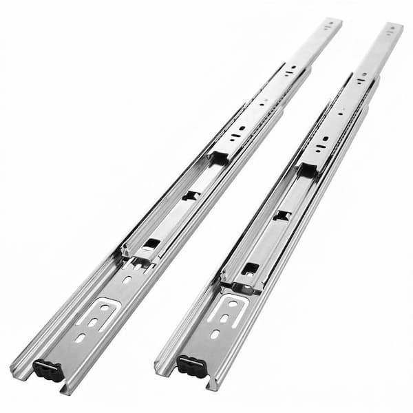 20 in. Zinc-Plated Cold Rolled Steel Side Mount Full Extension Heavy Duty Ball-Bearing Drawer Slides 10 Pairs