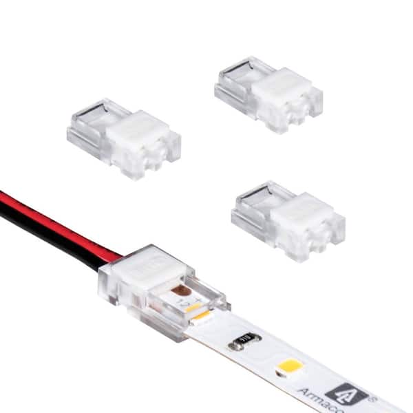 Armacost Lighting SureLock Pro White/Single Color LED Tape to Wire Channel Connector