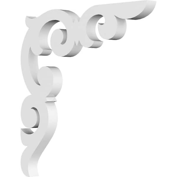 Ekena Millwork 5/8 in. W X 8 in. H X 8 in. D PVC Kendall Bracket