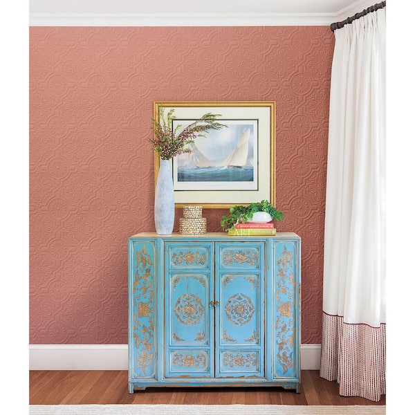 Paintable Nazareth Ornate Tiles Vinyl Peelable Wallpaper (Covers 56.4 sq. ft.)