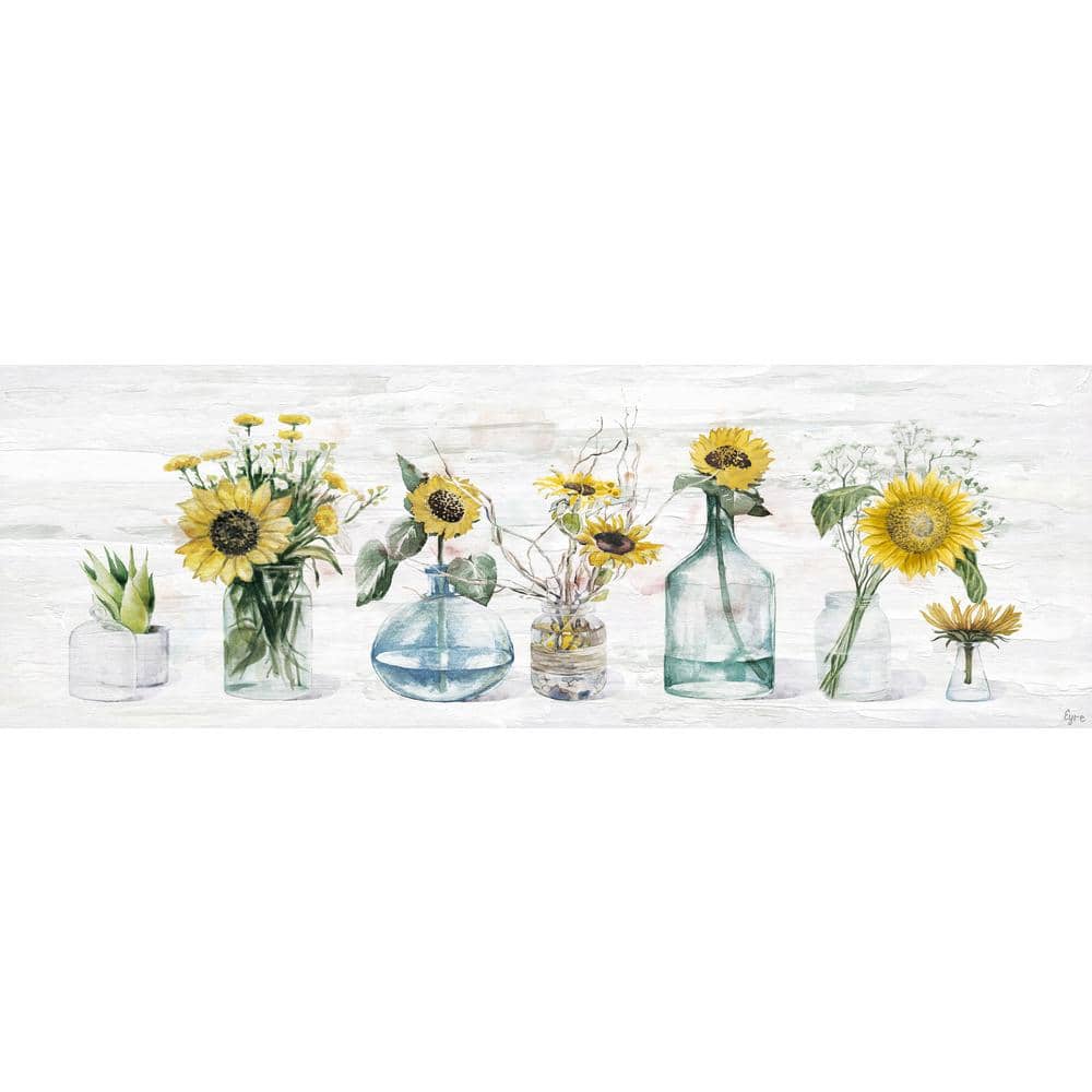 Sunflower Delight by Parvez Taj Unframed Canvas Nature Art Print 10 in. x 30 in. price history on PriceWatchPro