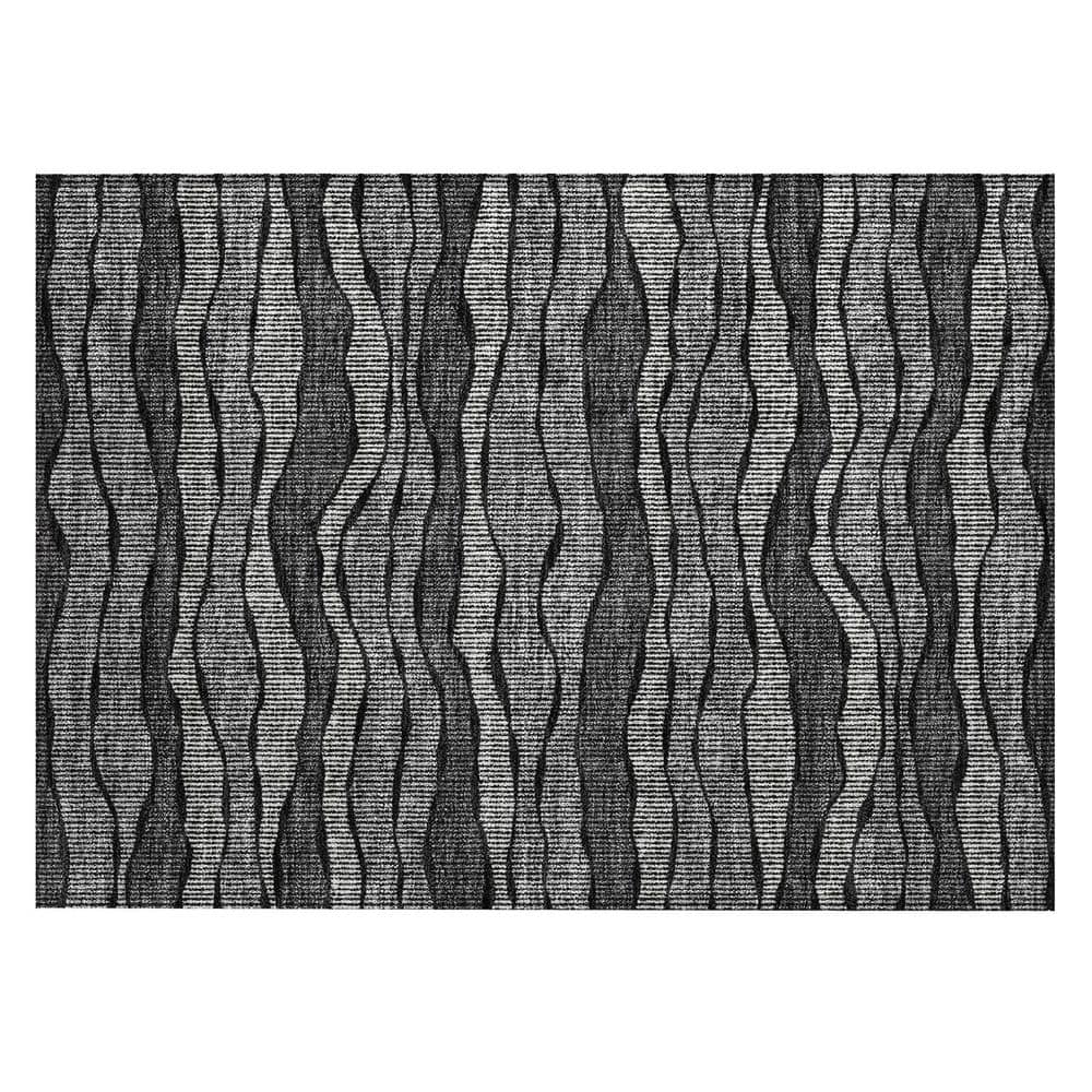Chantille Machine Washable Indoor/Outdoor Abstract ACN2849 Black 3 ft. x 4 ft. Area Rug price history on PriceWatchPro