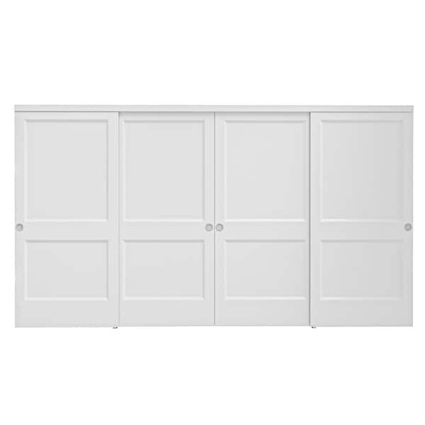 ✴arks✴ ARK DESIGN 144 in. x 80 in. Paneled 2-Lite White Primed MDF