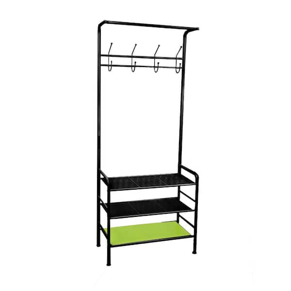 Mind Reader Black Steel Clothes Rack 24.19 in. W x 65 in. H