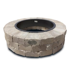 Round Concrete Fire Pit Kit, Home Depot Rumblestone Fire Pit Inserts