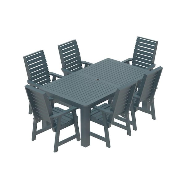 Highwood Glennville 7-Pieces Recycled Plastic Outdoor Dining Set