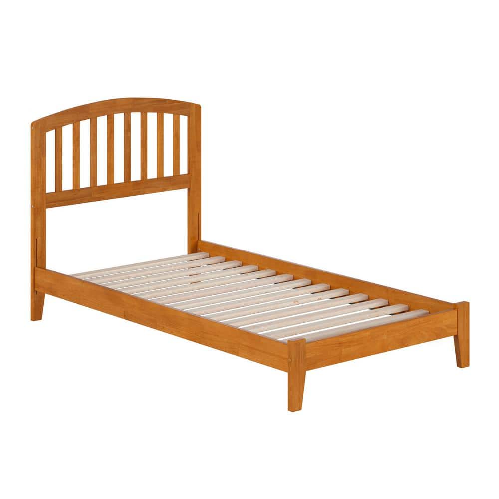 Richmond Light Toffee Twin Wood Platform Bed with Headboard