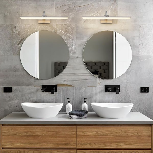 HUOKU Nimbus LED-Light 23.6 in. W Brushed Nickel Integrated LED