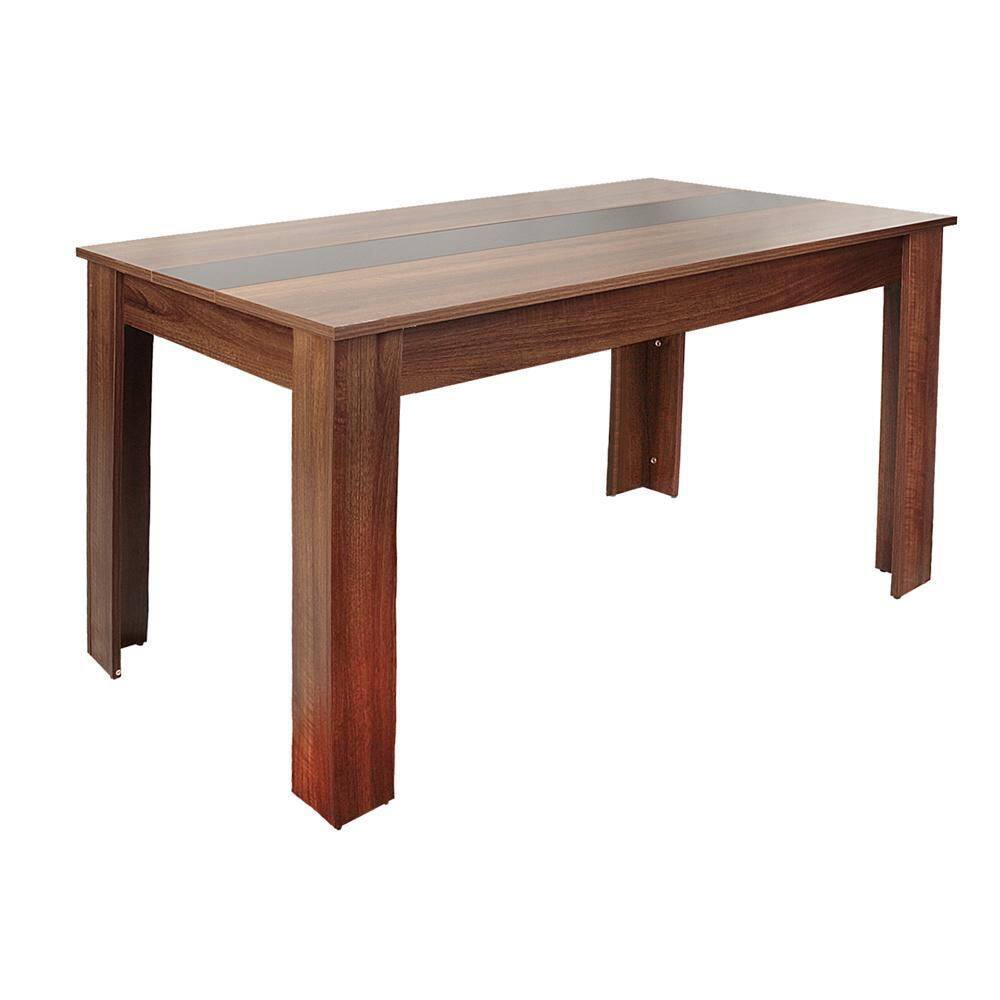 44 in. Rectangle Dark Brown Wood Outdoor Dining Table