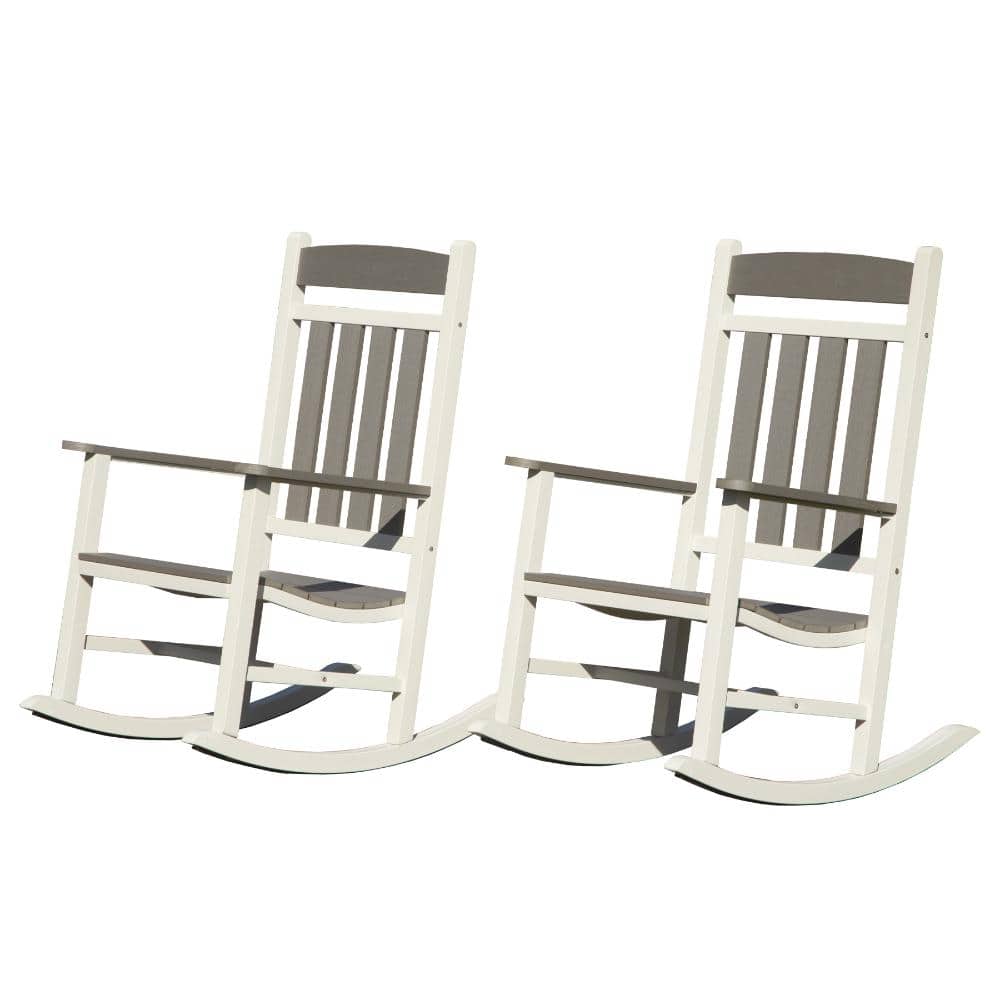2-Piece Outdoor Rocking Chair HDPE Armchair in Grey price history on PriceWatchPro