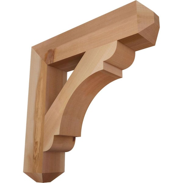 Ekena Millwork 3.5 in. x 20 in. x 20 in. Western Red Cedar Olympic Craftsman Smooth Bracket