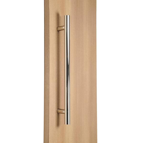STRONGAR Ladder Style 72 in. x 1-1/2 in. Back-to-Back Polished Chrome Stainless Steel Door Pull Handle