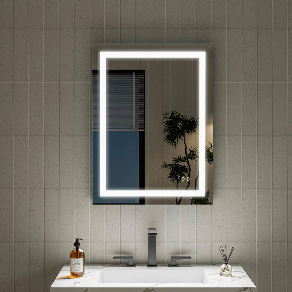 24 in. W x 32 in. H Rectangular Frameless Wall LED Bathroom Vanity Mirror in Aluminum, Anti-Fog, Dimmable price history on PriceWatchPro