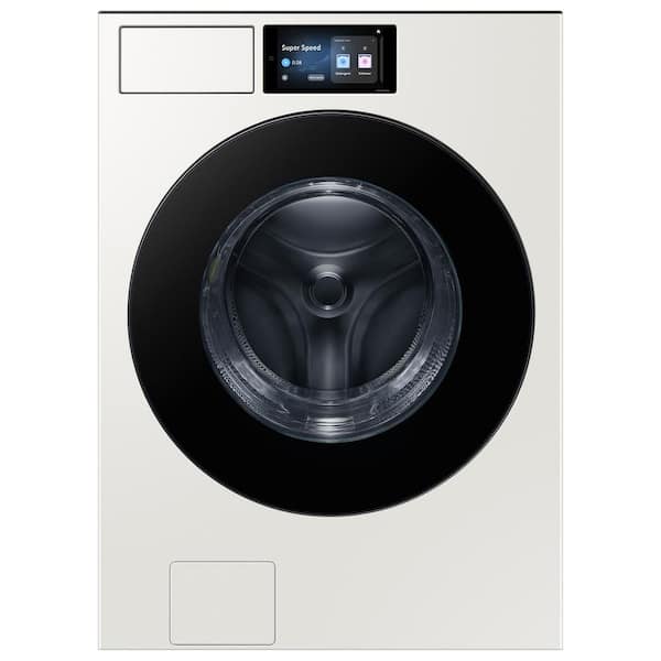 5.3 cu ft Bespoke AI Ultra Capacity Stackable Front Load Washer with AI Home and AI OptiWash+ in Ivory