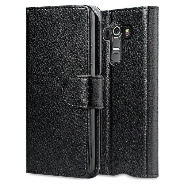 Unbranded i-Blason Leather Book Wallet Case for LG G4 Case, Black