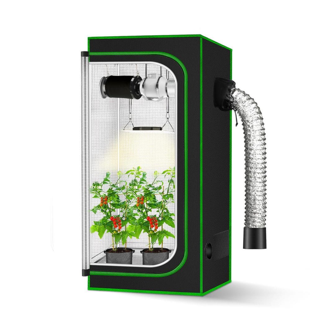 OGETFUUR 2 ft. x 2 ft. x 4 ft. Grow Tent with High Reflective 600D