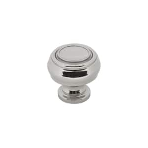 1-1/4 in. Bright Nickel Round Cabinet Knob