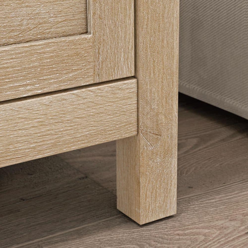 Orchard Oak Rustic Wood and Metal Side Table with Storage