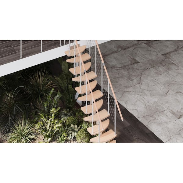 Rome 2nd Side Optional Gray Steel Stair Railing