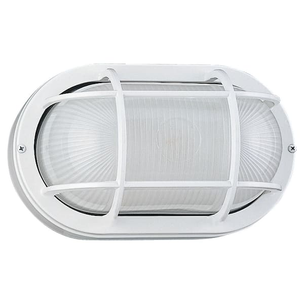 Generation Lighting Riverside 1-Light White Outdoor Wall/Ceiling Fixture