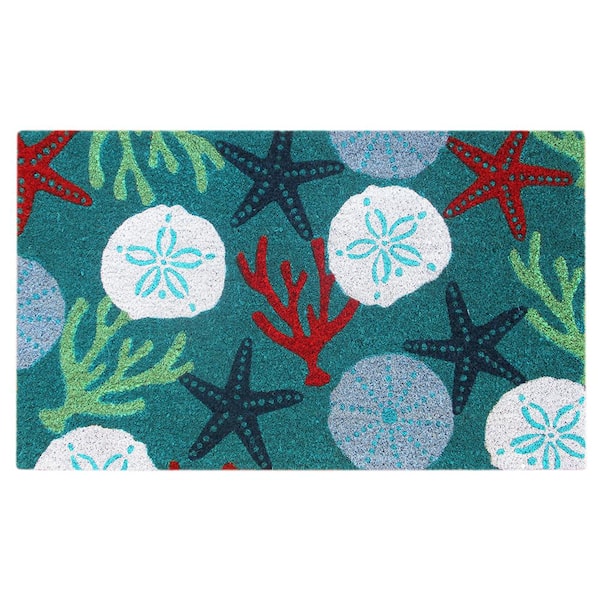 TrafficMaster Welcome Sea Life Multi 18 in. x 30 in. Coir Non-Slip Outdoor Door Mat