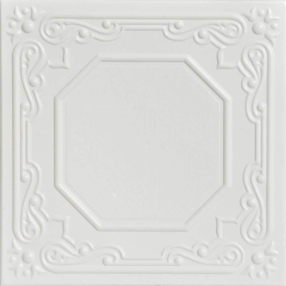 A La Maison Ceilings Topkapi Palace Dove White 1.6 ft. x 1.6 ft ...